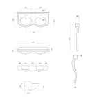 حوض غسيل كلاسيكي من السيراميك الأبيض صنع في إيطاليا - ماجدة Viadurini