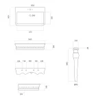 حوض غسيل كونسول من السيراميك الأبيض صنع في إيطاليا بتصميم كلاسيكي - أريتا Viadurini