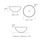 حوض مطبخ من طين راكو بلمسة نهائية كريستالية زرقاء فارسية - فريسكو Viadurini