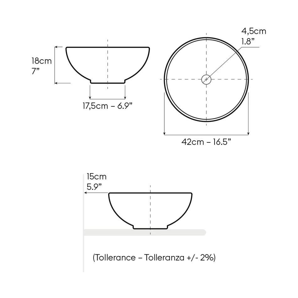 حوض مطبخ من طين راكو بلمسة نهائية كريستالية زرقاء فارسية - فريسكو Viadurini