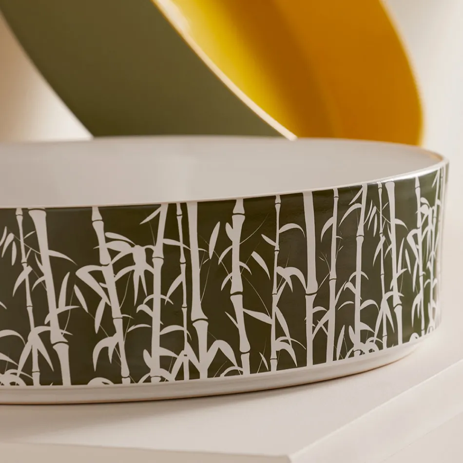 حوض غسيل للحمام من البورسلين الحجري الإيطالي - مغلف Viadurini