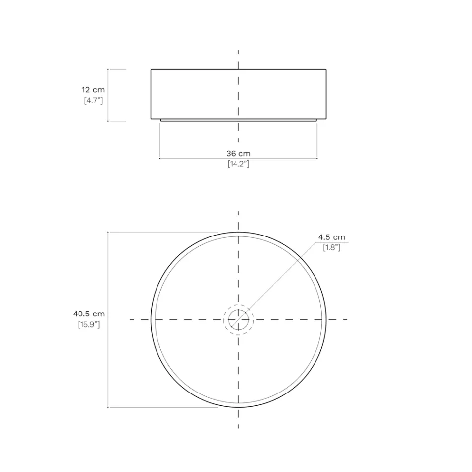 حوض غسيل للحمام من البورسلين الحجري الإيطالي - مغلف Viadurini