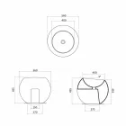 حوض غسيل على شكل كرة من بلاط السيراميك الملون Viadurini