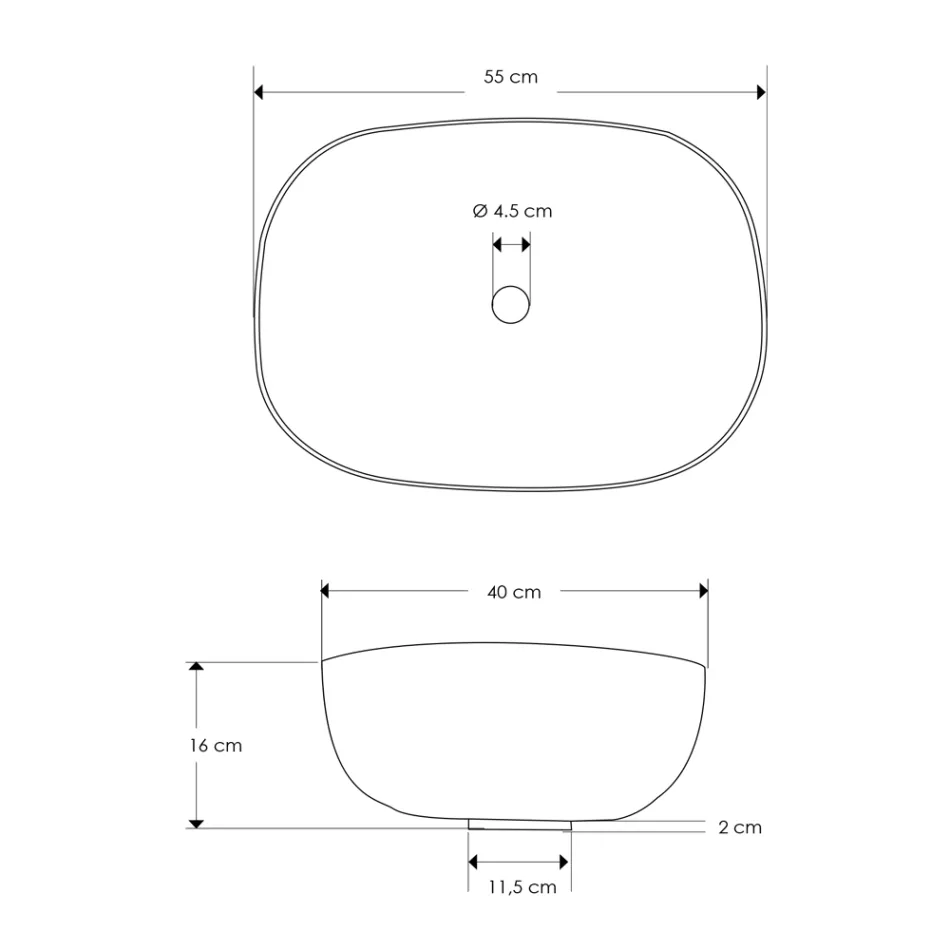 حوض غسيل ملون مطبوع عليه راتنج، صنع في إيطاليا - إلبا Viadurini