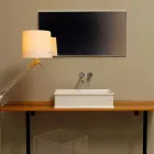 حوض غسيل على سطح العمل بتصميم سيراميكي كلاسيكي جديد مصنوع في إيطاليا من تصميم ديبورا Viadurini