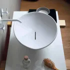 حوض غسيل سيراميك بتصميم عصري مصنوع في إيطاليا Viadurini