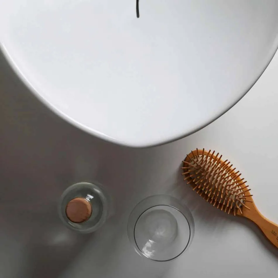 حوض غسيل سيراميك بتصميم عصري مصنوع في إيطاليا Viadurini