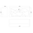 حوض سطح صلب بتصميم عصري من Brill، مصنوع يدويًا في إيطاليا Viadurini