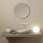 حوض غسيل من السيراميك الأبيض بتصميم ثعبان لامع مصنوع في إيطاليا Viadurini