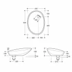حوض غسيل من السيراميك بتصميم جلد الثعبان الأسود اللامع مصنوع في إيطاليا Viadurini