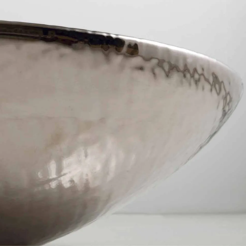 حوض غسيل سيراميك بتصميم فضي لامع صنع في إيطاليا Viadurini