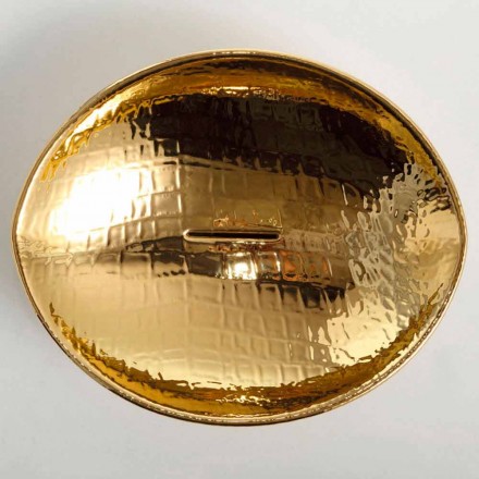 حوض غسيل سيراميك بتصميم سطح الطاولة باللون الذهبي صنع في إيطاليا، حيوانات Viadurini