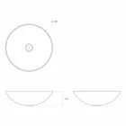 حوض غسيل دائري حديث قائم بذاته، صنع في إيطاليا، دوناس Viadurini