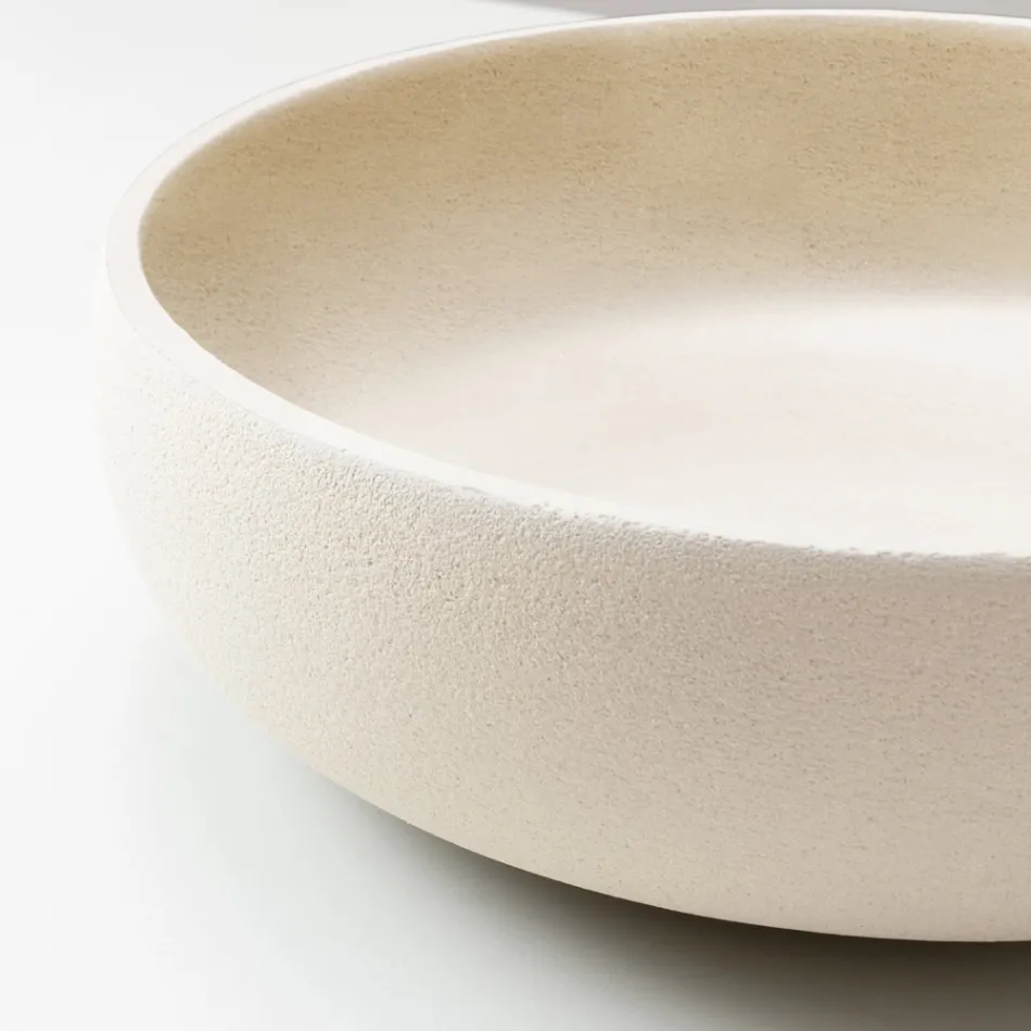 حوض مطبخ مصنوع يدويًا من طين راكو فاتح أو داكن اللون - بريزما Viadurini