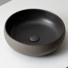 حوض مطبخ مصنوع يدويًا من طين راكو فاتح أو داكن اللون - بريزما Viadurini