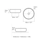 حوض مطبخ مصنوع يدويًا من طين راكو فاتح أو داكن اللون - بريزما Viadurini
