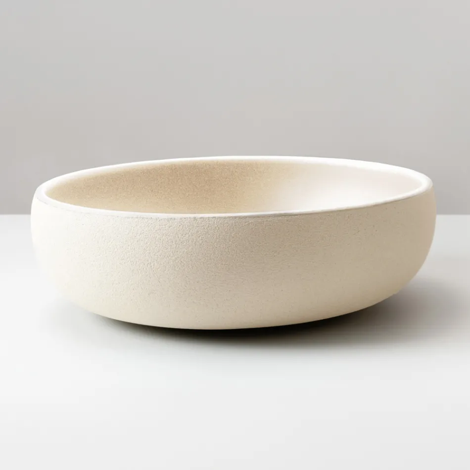 حوض مطبخ مصنوع يدويًا من طين راكو فاتح أو داكن اللون - بريزما Viadurini