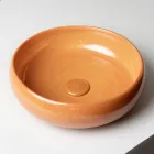 حوض مطبخ من طين راكو مع لمعان معدني متشقق - بريزما Viadurini