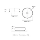 حوض مطبخ من طين راكو مع لمعان معدني متشقق - بريزما Viadurini