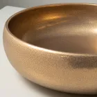 حوض مطبخ مصنوع يدويًا من طين راكو المعدني - بريزما Viadurini