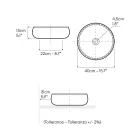 حوض مطبخ مصنوع يدويًا من طين راكو المعدني - بريزما Viadurini