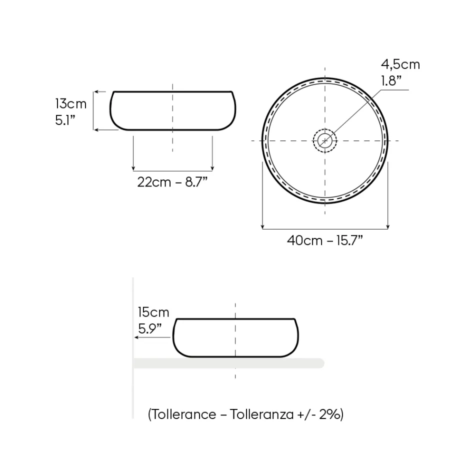 حوض مطبخ مصنوع يدويًا من طين راكو المعدني - بريزما Viadurini