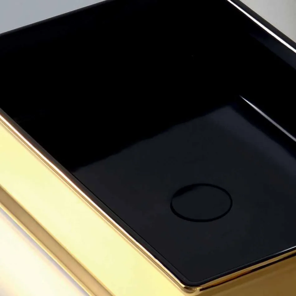 حوض غسيل من السيراميك ثنائي اللون من إنتاج شركة ديبورا الإيطالية Viadurini