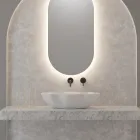 حوض غسيل من السيراميك الملون بتشطيبات مختلفة، طول 65 سم - مكعب Viadurini