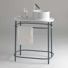 Washbasin in full ceramic metal base Marta Viadurini