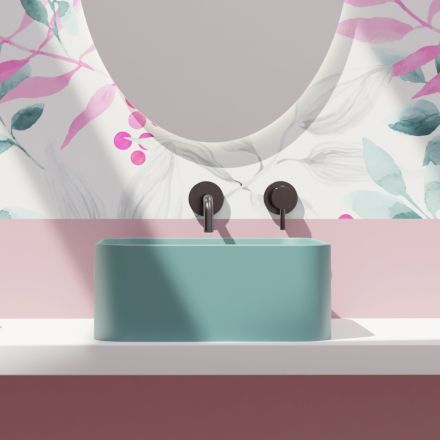 حوض غسيل سيراميكي مع مصفاة، صنع في إيطاليا - صندوق Viadurini