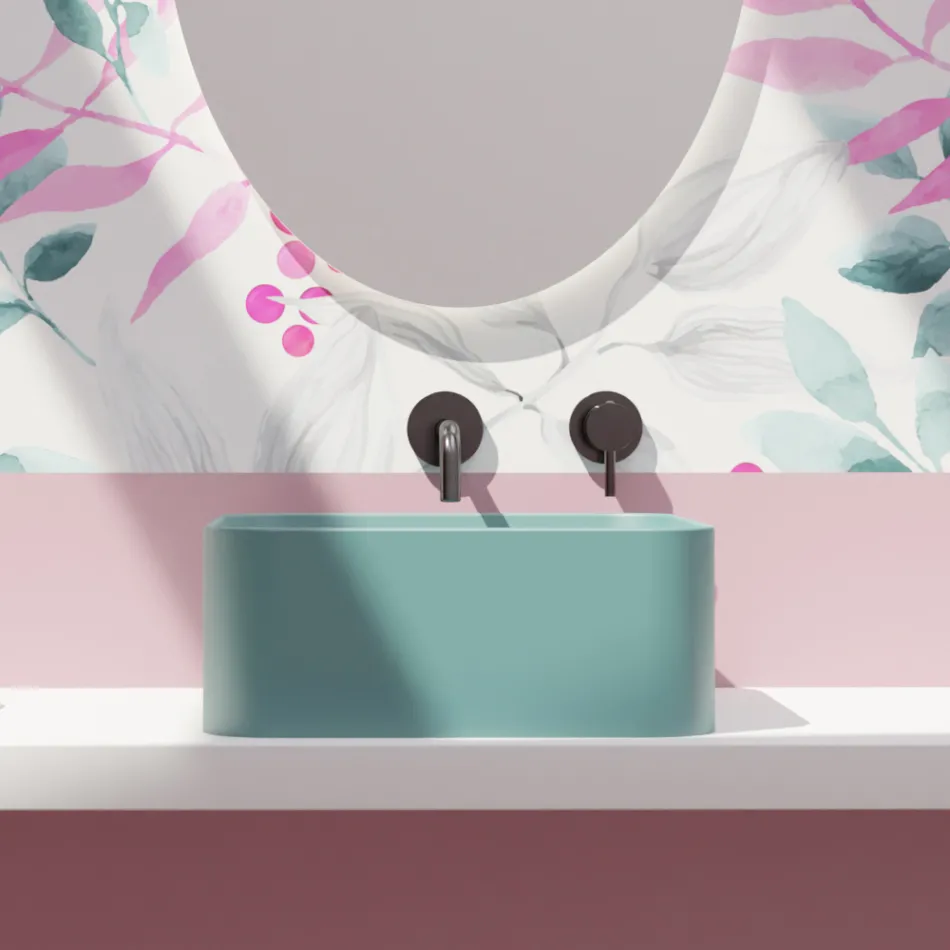 حوض غسيل سيراميكي مع مصفاة، صنع في إيطاليا - صندوق Viadurini