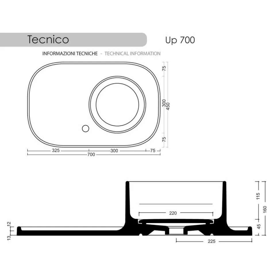 Sink made of ceramic with a modern design Marta Viadurini