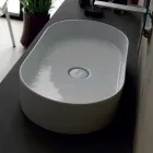 حوض غسيل سيراميك بتصميم عصري، صنع في إيطاليا، 65×35 سم Viadurini