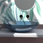 حوض غسيل من السيراميك اللامع أو غير اللامع مصنوع في إيطاليا - فيري Viadurini