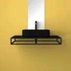 حوض غسيل سيراميكي حديث مصنوع في إيطاليا، زوليمو Viadurini