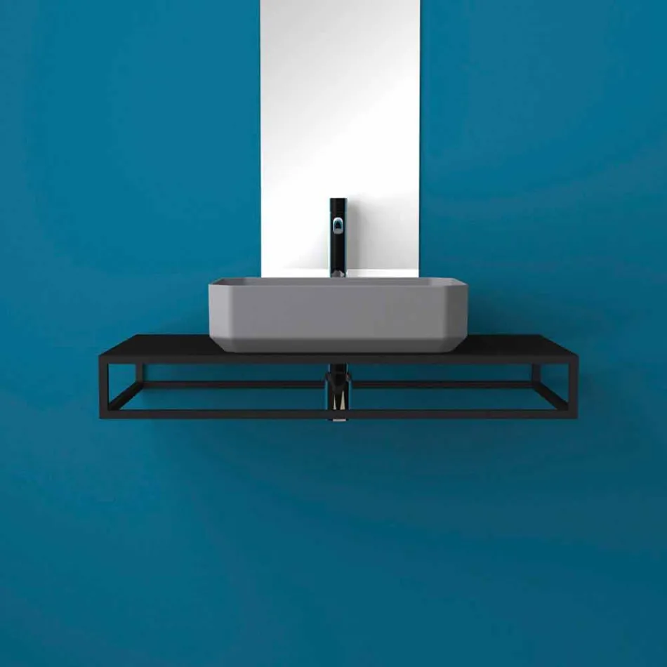 حوض غسيل سيراميكي حديث مصنوع في إيطاليا، زوليمو Viadurini