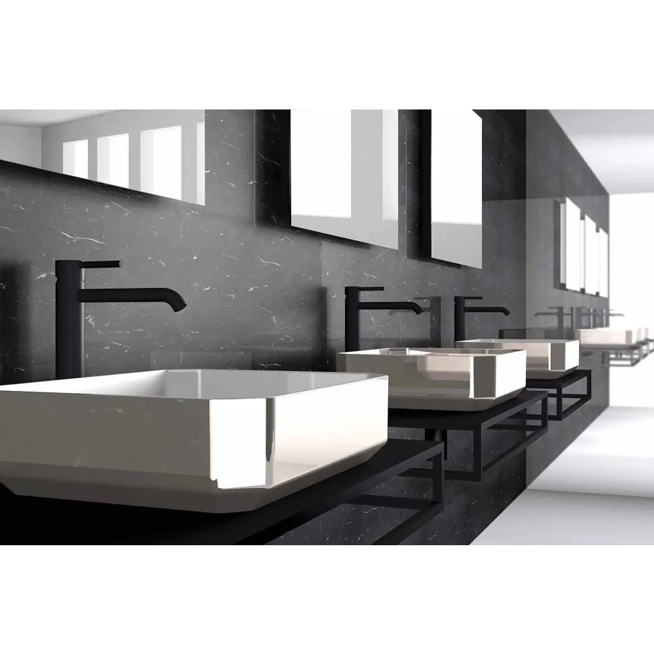 حوض غسيل سيراميكي حديث مصنوع في إيطاليا، زوليمو Viadurini