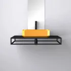 حوض غسيل سيراميكي حديث مصنوع في إيطاليا، زوليمو Viadurini