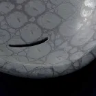 حوض غسيل من السيراميك الرمادي المطبوع بجوز الهند، صنع في إيطاليا لامع Viadurini