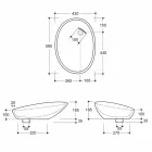 حوض غسيل من السيراميك الرمادي المطبوع بجوز الهند، صنع في إيطاليا لامع Viadurini