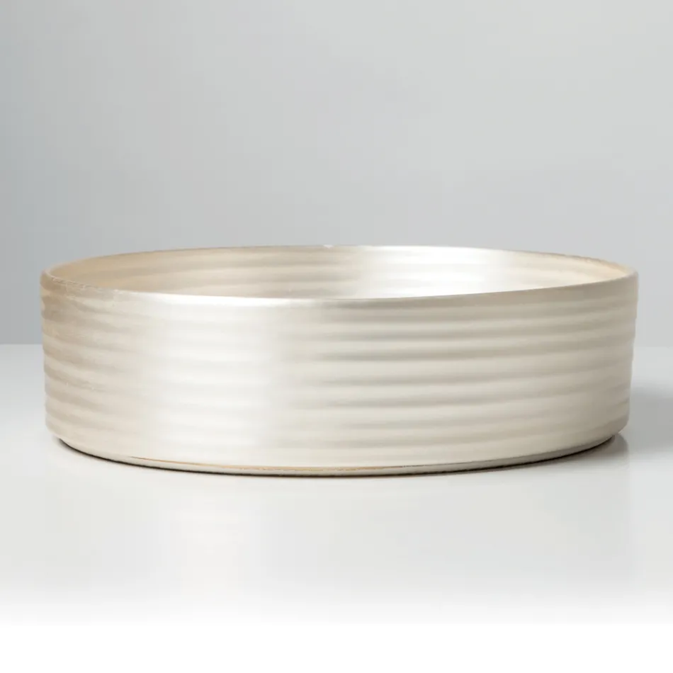 حوض مطبخ من الخزف الحجري الفضي أو الأبيض - اهتزاز Viadurini