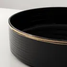 حوض مطبخ من الخزف الحجري مع حافة مطلية بالمينا - اهتزاز Viadurini