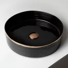 حوض مطبخ من الخزف الحجري مع حافة مطلية بالمينا - اهتزاز Viadurini