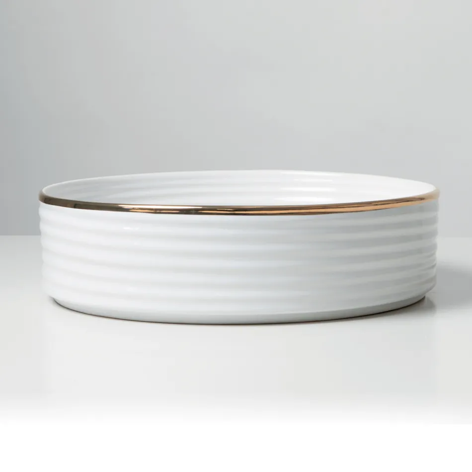 حوض مطبخ من الخزف الحجري مع حافة مطلية بالمينا - اهتزاز Viadurini