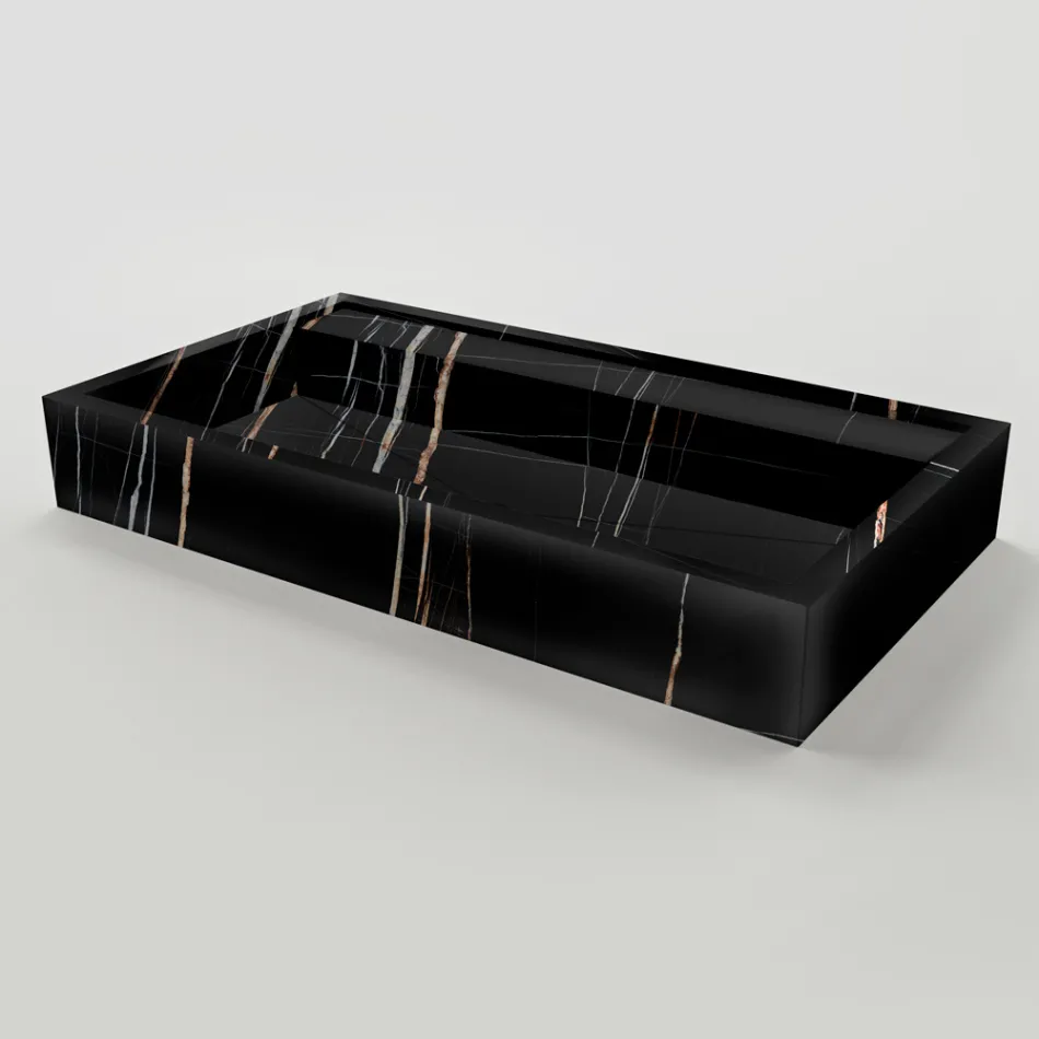 حوض مطبخ من الخزف الحجري ذي مظهر الرخام، صنع في إيطاليا - سيرفيا Viadurini