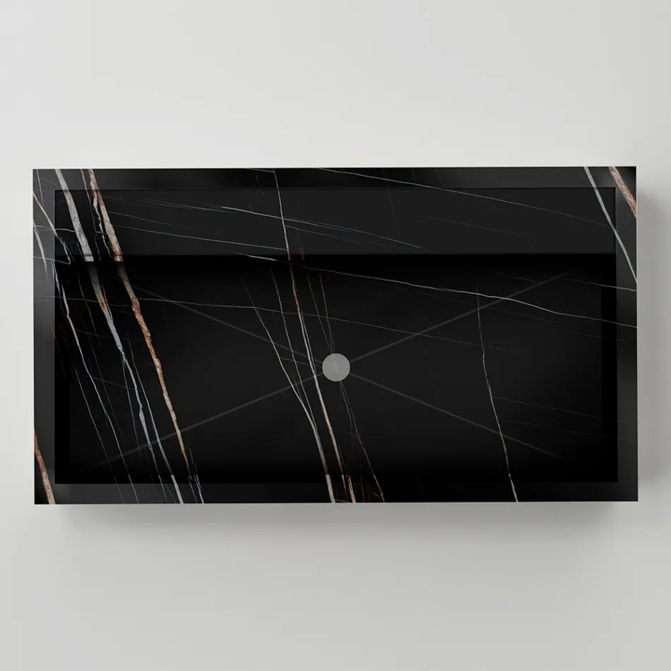 حوض مطبخ من الخزف الحجري ذي مظهر الرخام، صنع في إيطاليا - سيرفيا Viadurini