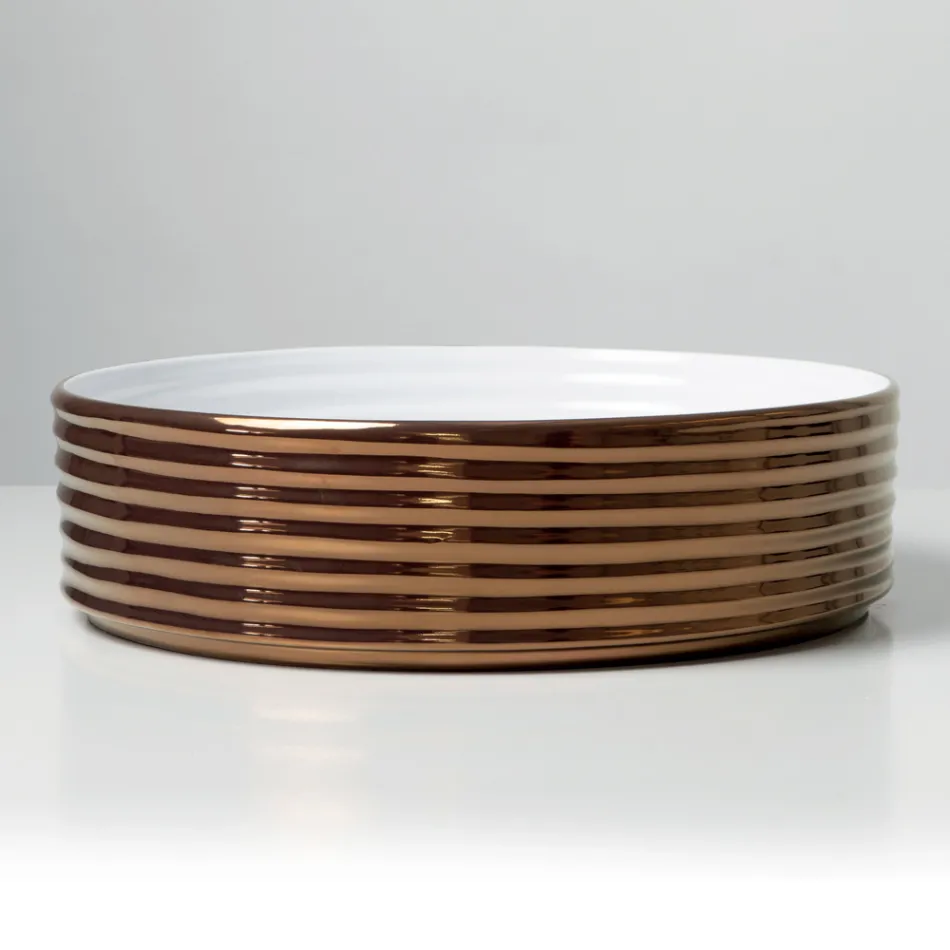 حوض غسيل يُوضع على سطح الطاولة، مصنوع من الخزف الحجري المتموج، صنع في إيطاليا - فيبرازيوني Viadurini