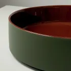 حوض غسيل من الخزف الحجري المصنوع يدويًا من هالو، صنع في إيطاليا Viadurini