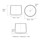 حوض غسيل من البورسلين المصقول يدويًا - نوماد Viadurini