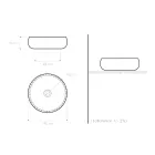 حوض غسيل من طين راكو بلمسة نهائية بلاتينية، صنع في إيطاليا - ريبانو Viadurini